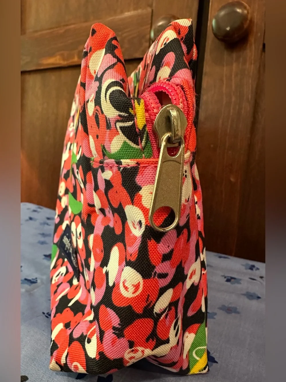 Simply Southern • large toiletry bag • heavy canvas • floral • one big pocket